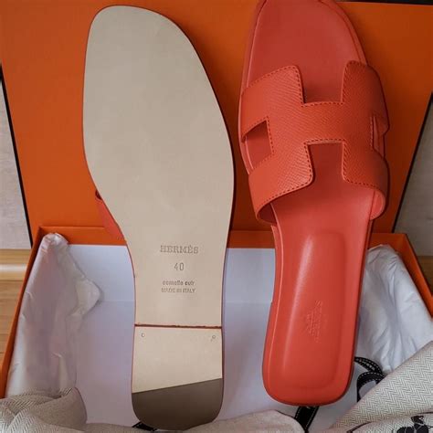 hermes oran sandal orange|Hermes oran sandals street style.